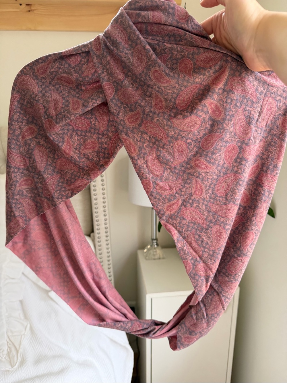 Pink Paisley Infinity Scarf